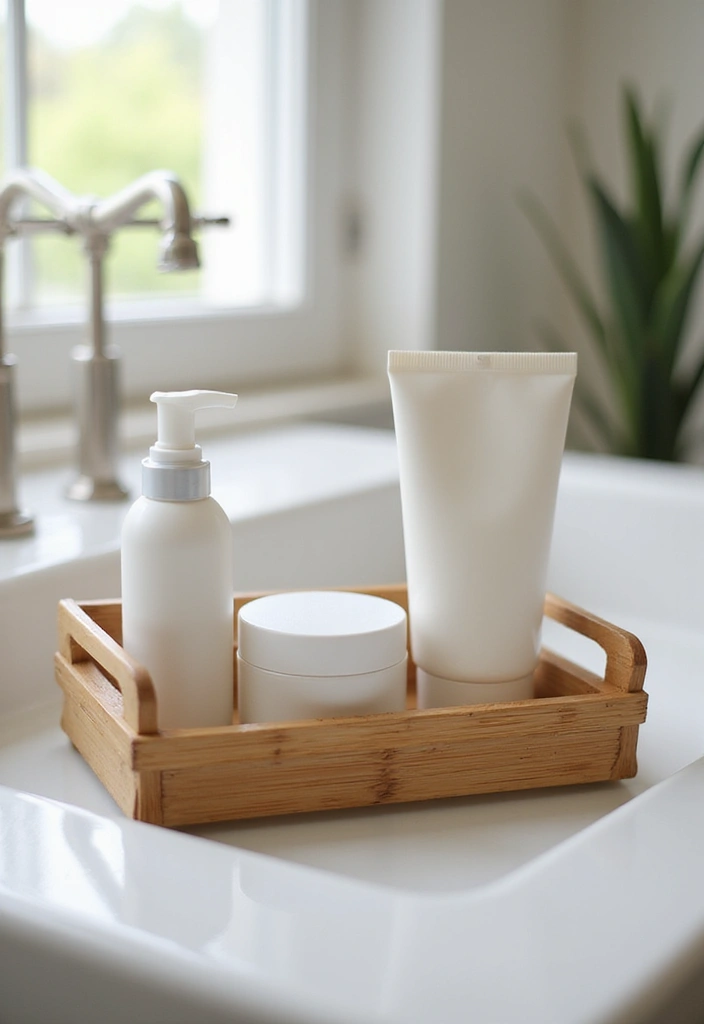 28 Bathroom Caddy Ideas That Organize With Style - 1. Bamboo Bliss: Eco-Friendly Elegance