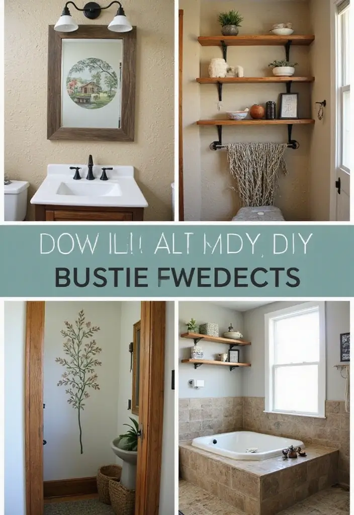 28 Bathroom Country Style Ideas Full of Rustic Charm - 27. DIY Decor Projects