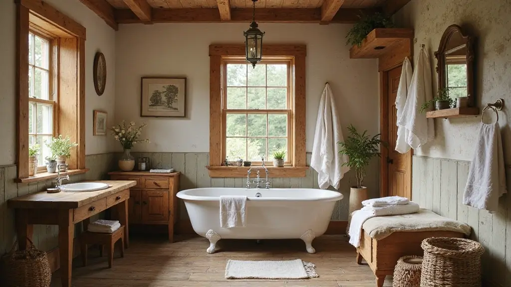28 Bathroom Country Style Ideas Full of Rustic Charm