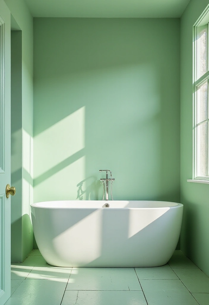 28 Bathroom Ideas Green and Serene for a Natural Vibe - 19. Eco-Conscious Paint Choices