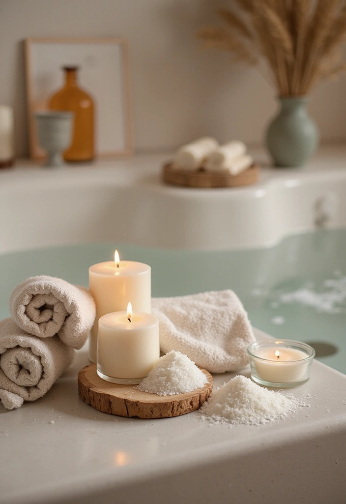 28 Bathroom Ideas Green and Serene for a Natural Vibe - 20. Tranquil Bathing Rituals
