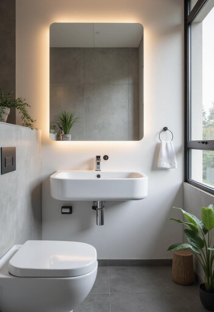 28 Bathroom Ideas Green and Serene for a Natural Vibe - 22. Smart Gadget Integration