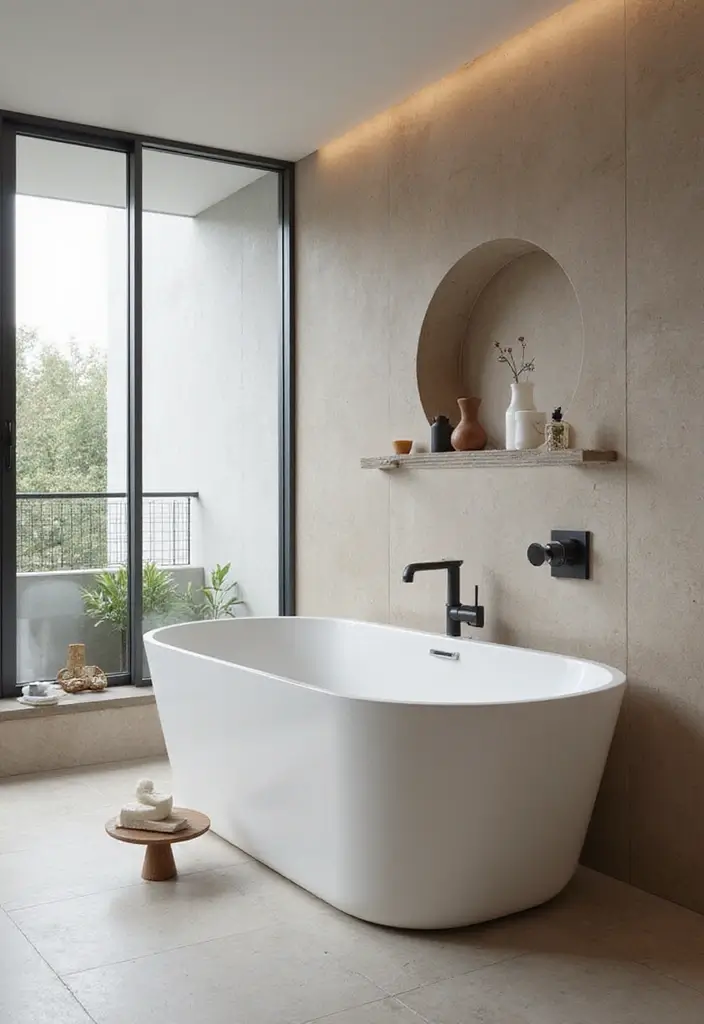 28 Bathroom With Bathtub Ideas That Feel Relaxing - 15. Unique Shapes