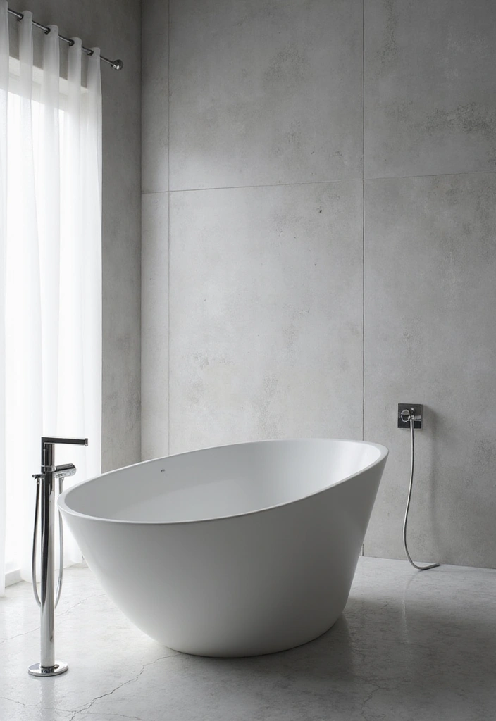 28 Bathroom With Bathtub Ideas That Feel Relaxing - 4. Modern Minimalism
