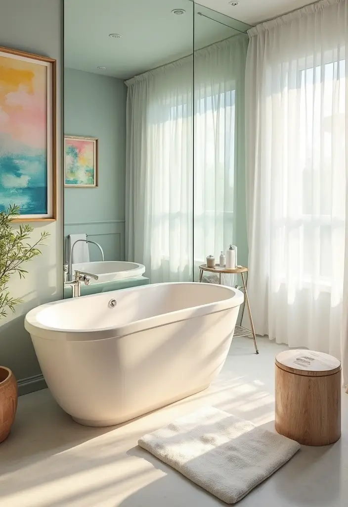28 Bathroom With Bathtub Ideas That Feel Relaxing - 8. Bright and Airy