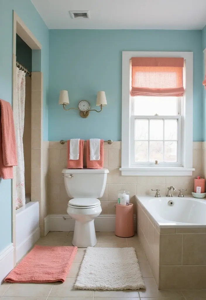 28 Cabana Bathroom Ideas for a Resort-Like Feel - 1. Bright and Breezy Color Palettes