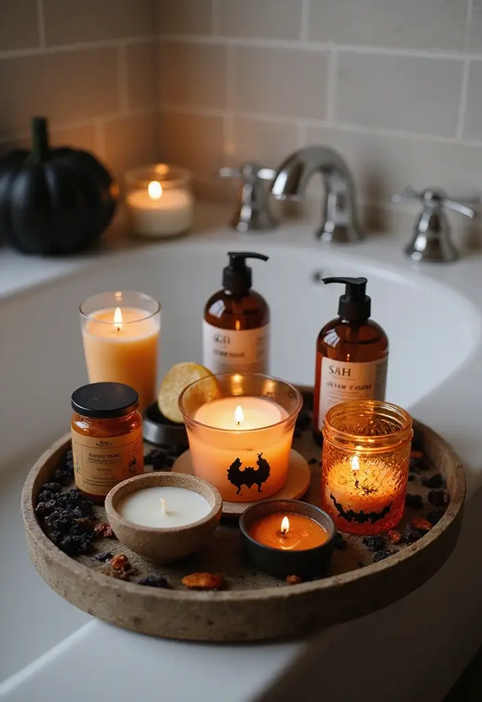 28 Halloween Bathroom Ideas That Are Spooky and Fun - 11. Witch's Brew Bath Tray