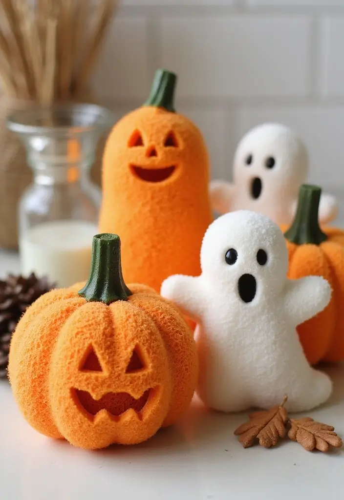 28 Halloween Bathroom Ideas That Are Spooky and Fun - 26. Seasonal Shower Accessories