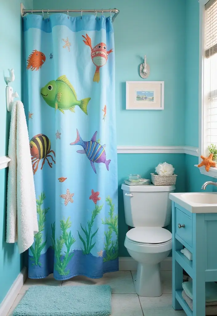 28 Kids Bathroom Ideas That Are Playful and Easy to Clean - 1. Under-the-Sea Fantasy