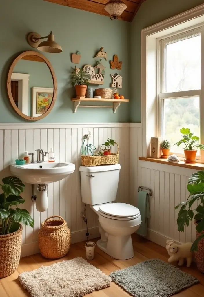 28 Kids Bathroom Ideas That Are Playful and Easy to Clean - 15. Fun Farmyard