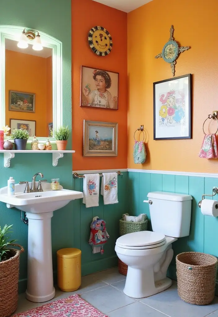 28 Kids Bathroom Ideas That Are Playful and Easy to Clean - 20. Arts and Crafts Studio
