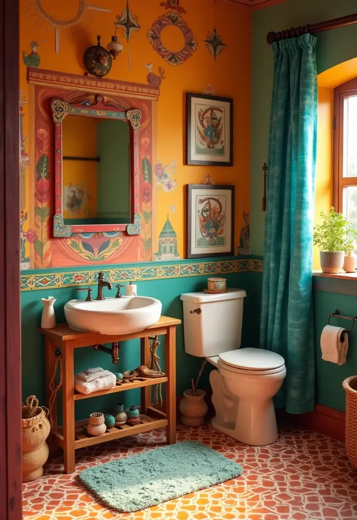 28 Kids Bathroom Ideas That Are Playful and Easy to Clean - 22. Culture and Heritage