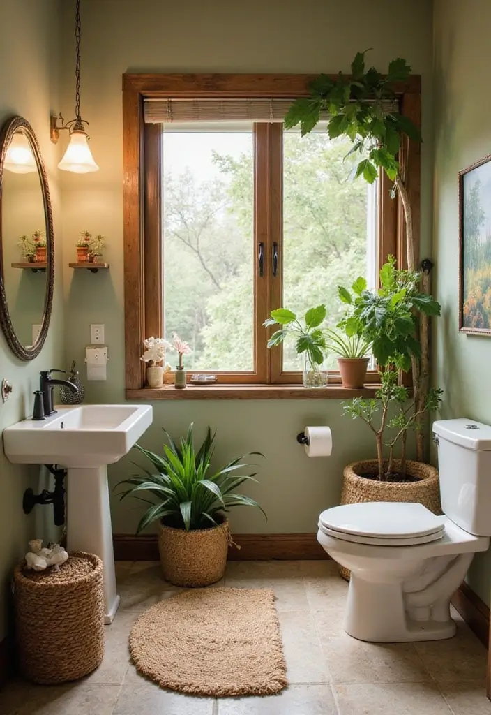 28 Kids Bathroom Ideas That Are Playful and Easy to Clean - 25. Nature's Artistry