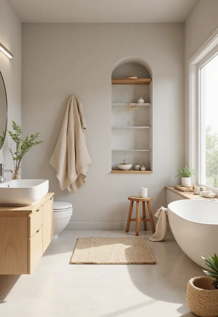 28 Kids Bathroom Ideas That Are Playful and Easy to Clean - 8. Minimalist Zen Oasis