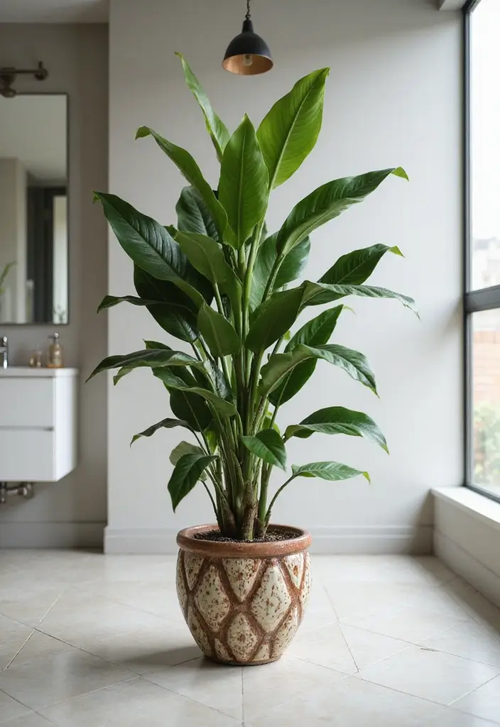 28 Plants in Bathroom Ideas That Freshen the Air - 14. Dracaena: Versatile and Stylish
