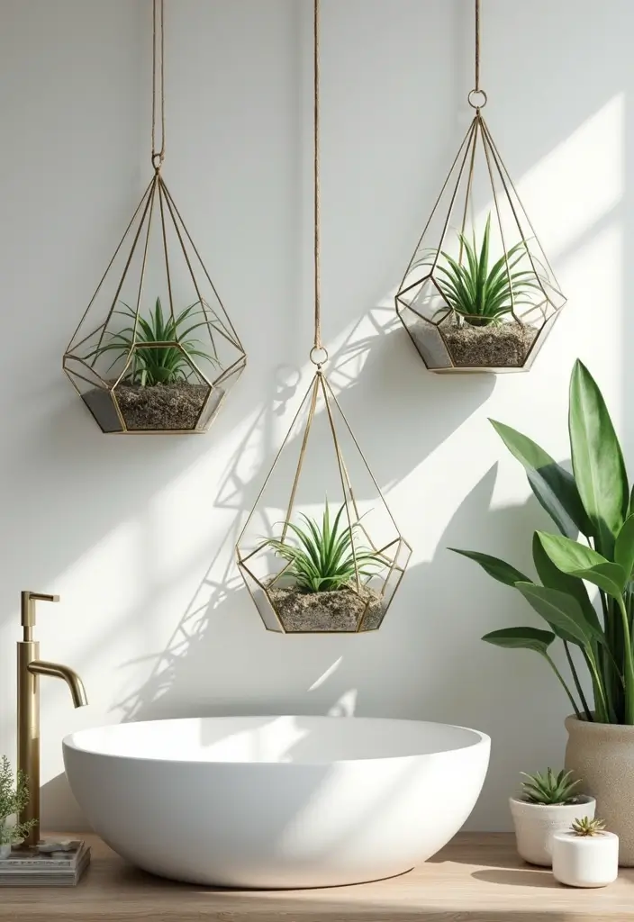 28 Plants in Bathroom Ideas That Freshen the Air - 21. Air Plants: Unique Displays