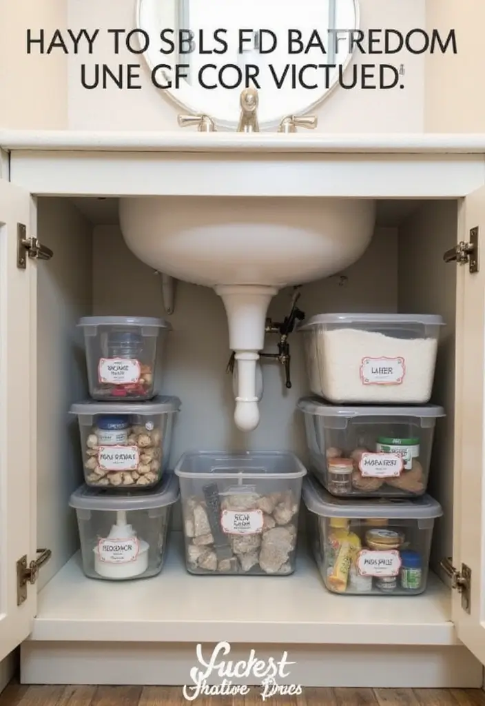 28 RV Bathroom Remodel Ideas That Save Space - 10. Under-Sink Organizers