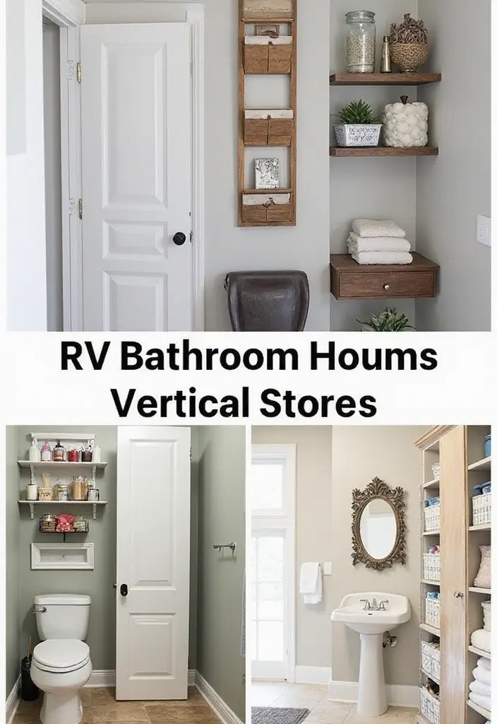 28 RV Bathroom Remodel Ideas That Save Space - 14. Vertical Storage Solutions