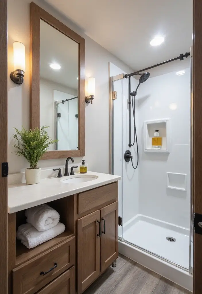 28 RV Bathroom Remodel Ideas That Save Space - 24. Eco-Friendly Fixtures