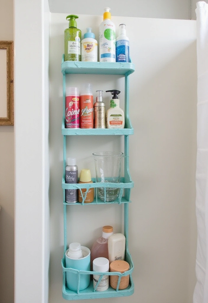 28 RV Bathroom Remodel Ideas That Save Space - 26. Foldable Shower Caddy
