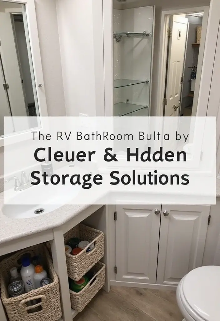28 RV Bathroom Remodel Ideas That Save Space - 5. Hidden Storage Solutions