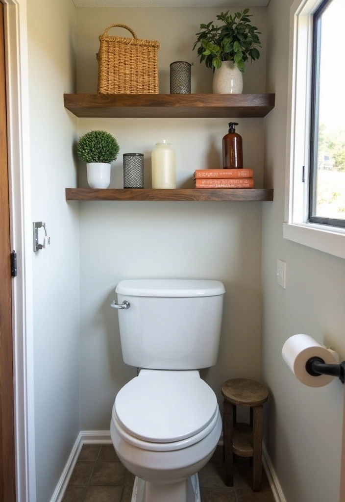 28 RV Bathroom Remodel Ideas That Save Space - 7. Over-the-Toilet Storage