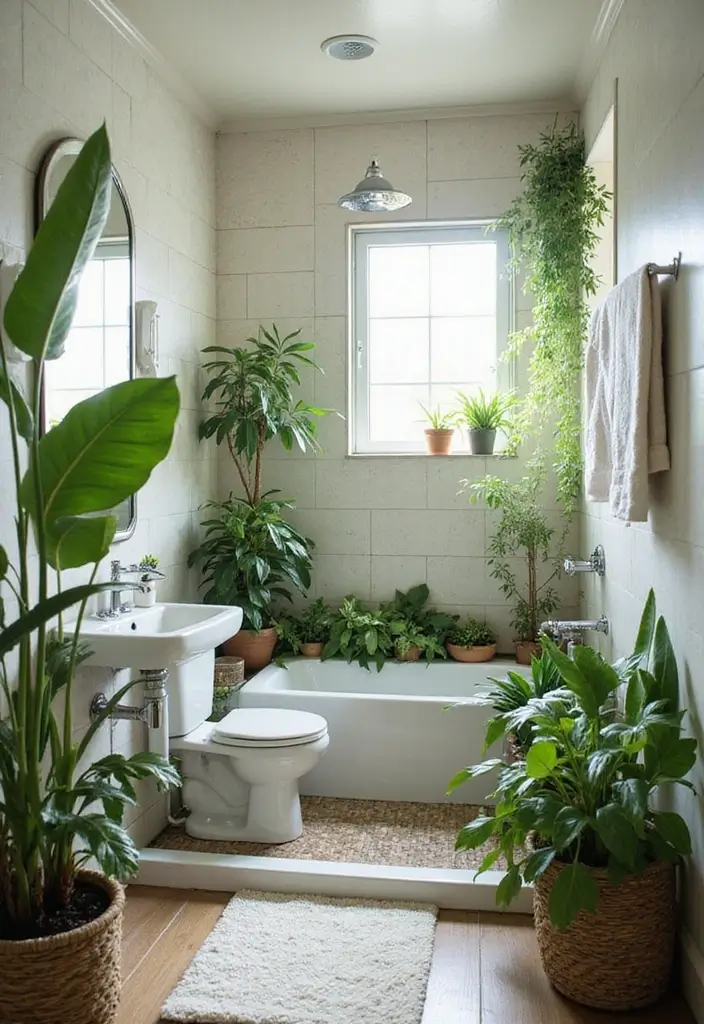 28 Shower Ideas Bathroom Designs That Inspire Renovations - 10. Greenery in the Bathroom