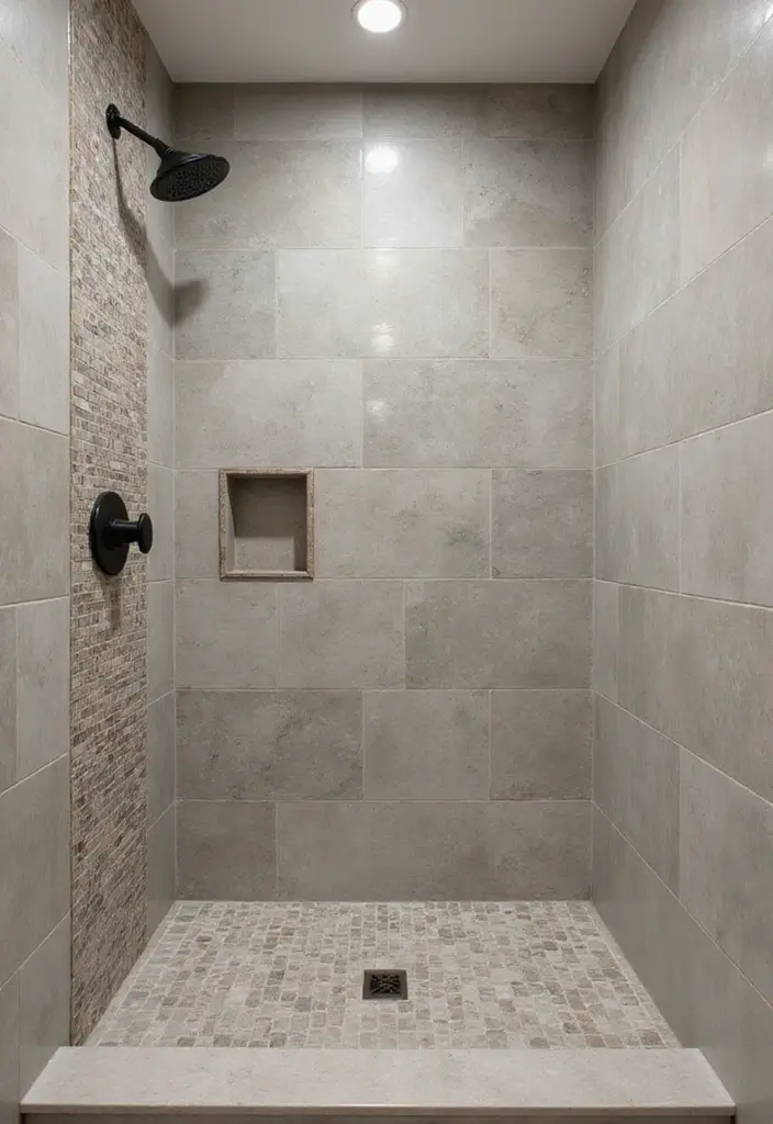 28 Shower Ideas Bathroom Designs That Inspire Renovations - 27. Glossy vs. Matte Finishes