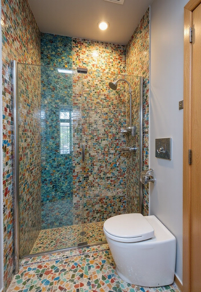 28 Shower Ideas Bathroom Designs That Inspire Renovations - 3. Recycled Glass Tiles