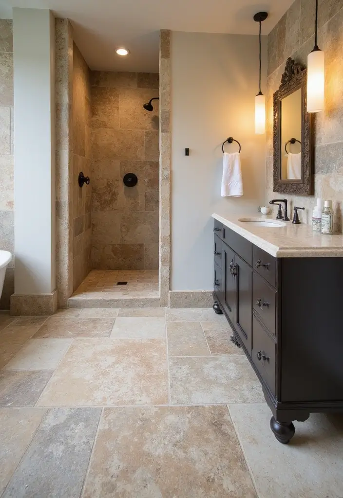 28 Shower Ideas Bathroom Designs That Inspire Renovations - 4. Natural Stone Flooring