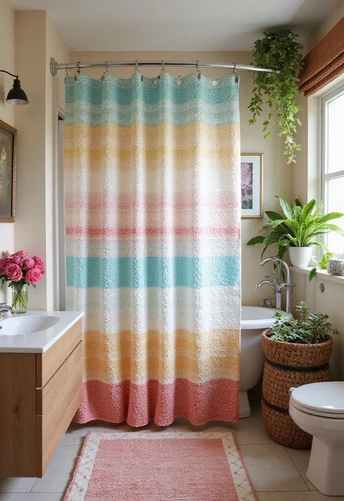 28 Shower Ideas Bathroom Designs That Inspire Renovations - 7. Eco-Friendly Shower Curtains