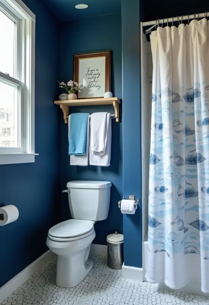 28 Teen Boy Bathroom Ideas That Are Cool and Functional - 1. Bold Color Accents