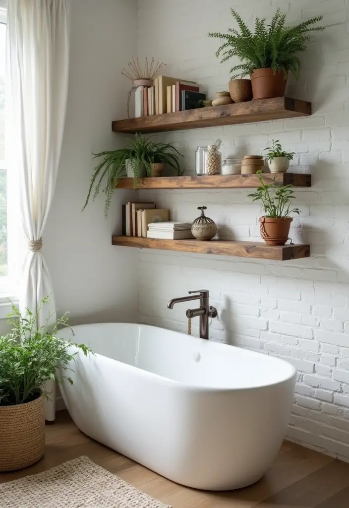 28 Teen Boy Bathroom Ideas That Are Cool and Functional - 3. Open Shelving