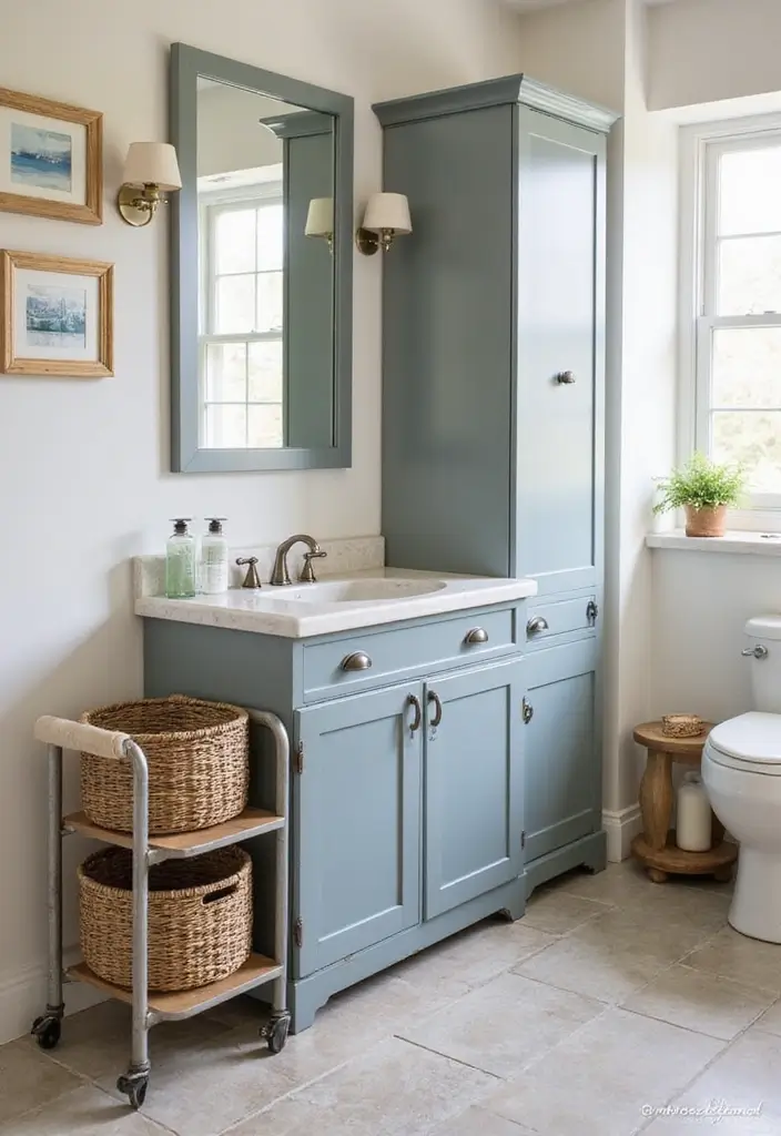 28 Teen Boy Bathroom Ideas That Are Cool and Functional - 4. Stylish Bathroom Storage