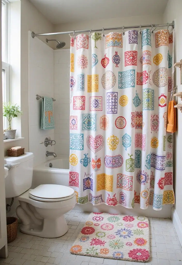 28 Teen Boy Bathroom Ideas That Are Cool and Functional - 5. Creative Shower Curtains