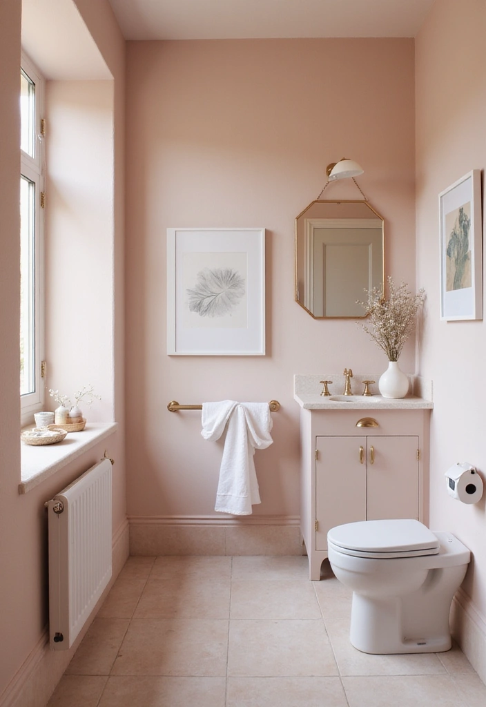 28 Toilet and Sink Bathroom Ideas That Maximize Small Spaces - 16. Serene Color Palettes