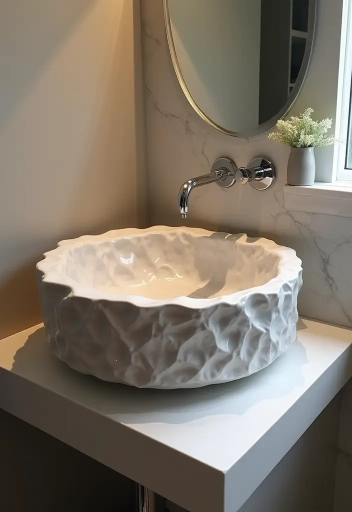 28 Toilet and Sink Bathroom Ideas That Maximize Small Spaces - 20. Unique Sink Designs