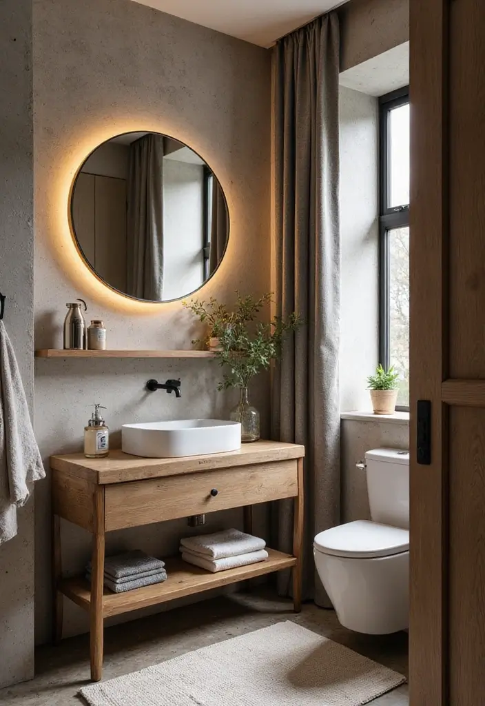28 Toilet and Sink Bathroom Ideas That Maximize Small Spaces - 23. Smart Use of Textures