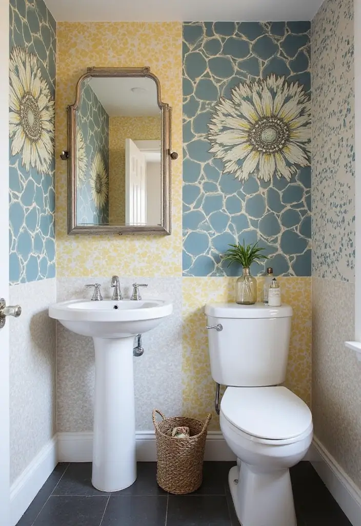 28 Toilet and Sink Bathroom Ideas That Maximize Small Spaces - 24. Feature Walls
