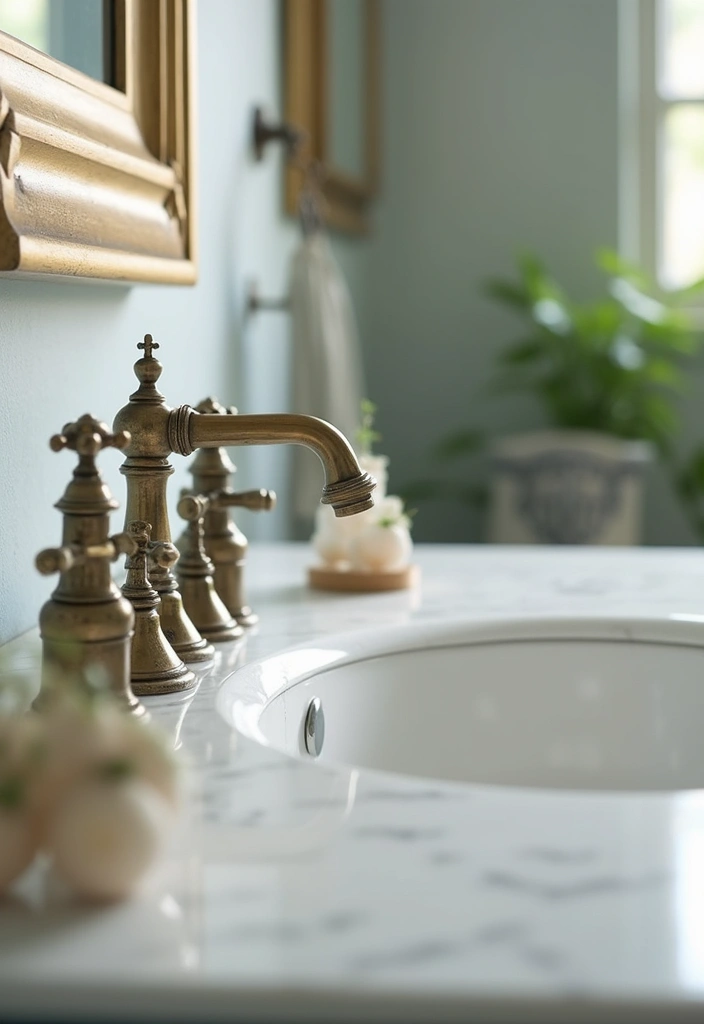 28 Whimsical Bathroom Ideas That Feel Magical - 16. Vintage-Looking Faucets