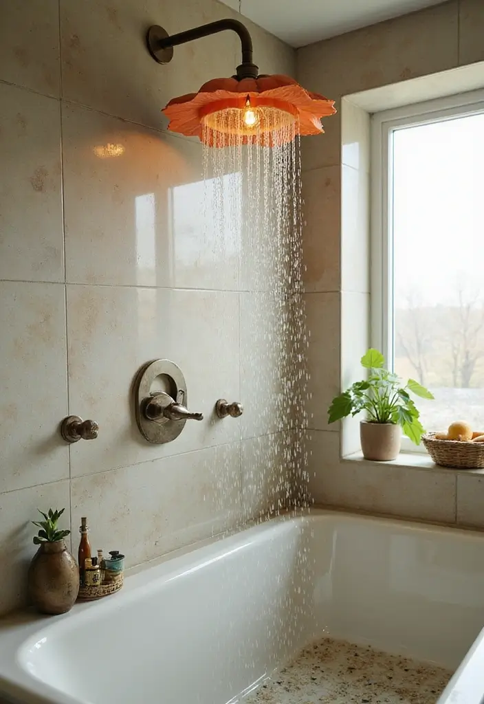28 Whimsical Bathroom Ideas That Feel Magical - 18. Unique Showerheads