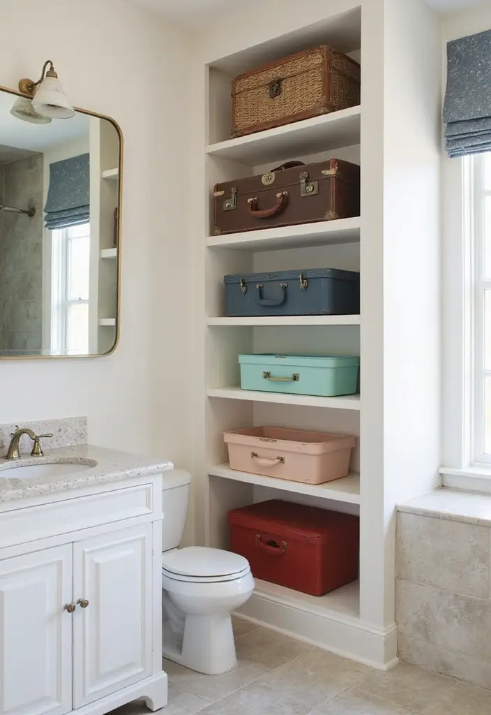 28 Whimsical Bathroom Ideas That Feel Magical - 8. Creative Storage Solutions