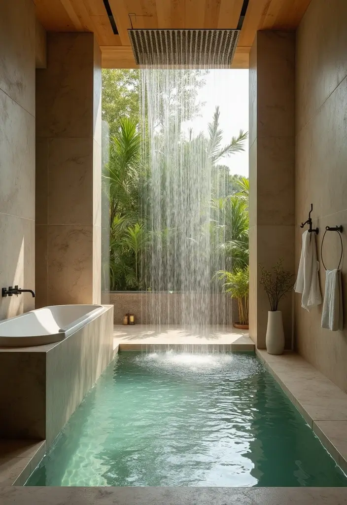 29 Bali Bathroom Design Inspirations With a Tropical Feel - 5. Water Features