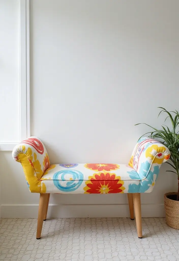 29 Bathroom Bench Ideas That Add Comfort and Functionality - 23. Whimsical Bench