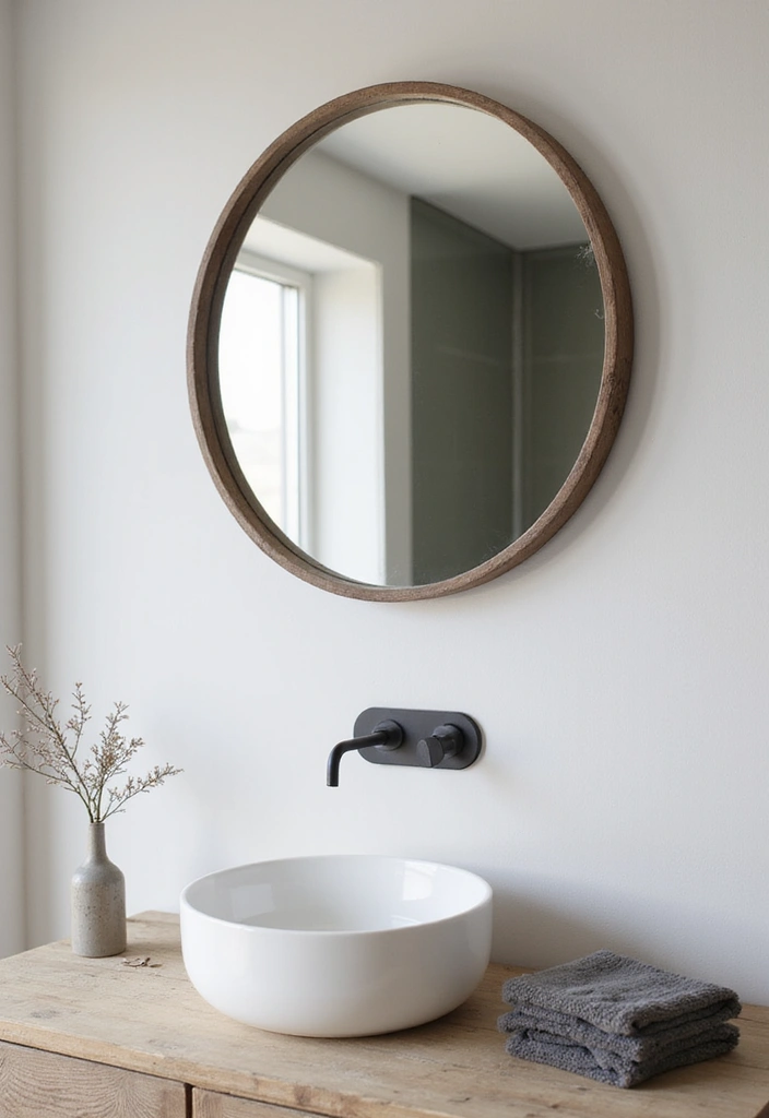 29 Bathroom Circle Mirror Designs That Feel Minimal - 6. Double Circle Mirror