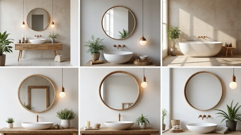 29 Bathroom Circle Mirror Designs That Feel Minimal