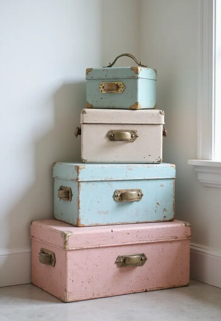 29 Bathroom Corner Decor Ideas That Utilize Every Space - 17. Corner Storage Boxes