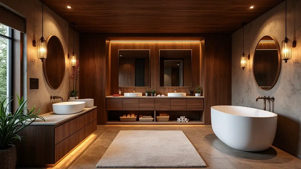 29 Bathroom Dark Wood Designs That Feel Rich and Cozy
