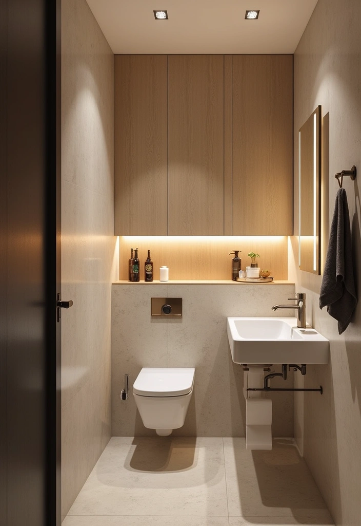 29 Bathroom Mirror and Lighting Ideas That Glow Beautifully - 17. Multi-Functional Lighting