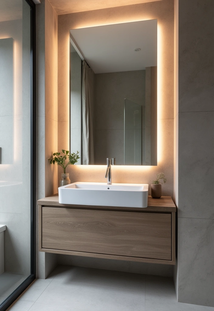 29 Bathroom Mirror and Lighting Ideas That Glow Beautifully - 5. Mirrors with Integrated Lighting